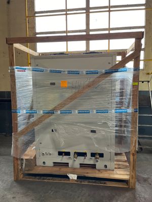 a pallet that has a box on top of it