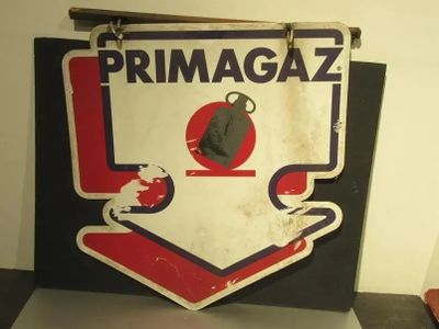 202.52 - Plaque Publicitaire EN Tole Double Face Primagaz - …