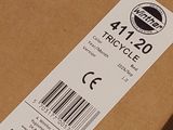 a brown box with a barcode on the side of it