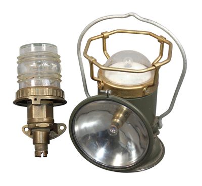 a light that is sitting next to a lamp
