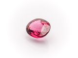 a pink tourmaline gems on a white background