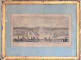 an old picture of a group of people on a boat in the water