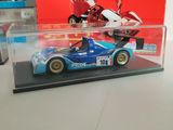 a model of a race car in a display case