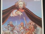 la couverture du livre *Les Eaux de Mortelue*, avec des illustrations représentant des chevaliers et des chevaliers
