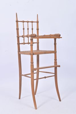 a wooden chair with a wooden seat on a white background