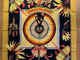 an image of a square scarf with a clock on it