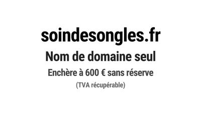 Nom de domaine soindesongles.fr.