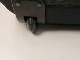 a close up of a piece of luggage on a table