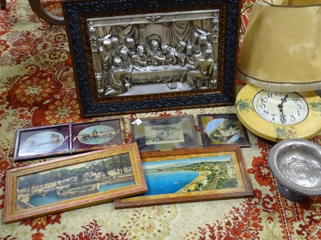 Cadre en métal repoussé « cène », 5 cadres décoratif régionaux, p...