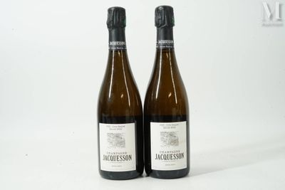 deux bouteilles de vin posées l'une à côté de l'autre sur une surface blanche