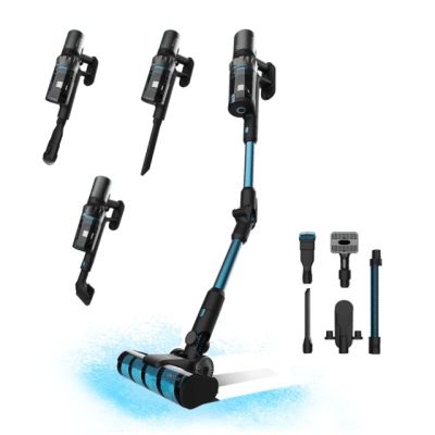 a set of four different vacuums with different attachments