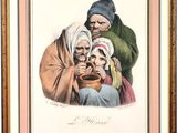 an image of a painting of three women drinking from a cup
