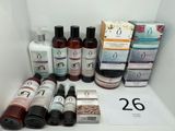 many different types of skin care products displayed on a shelf