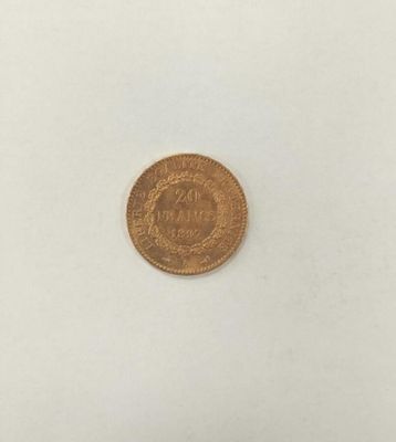 monnaie 20 francs or Génie 1897 A. - Photo 1