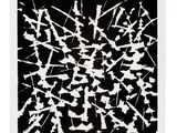 une image représentant une peinture en noir et blanc recouverte de peinture blanche