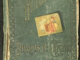 un vieux livre vert sur lequel figure l'image d'une femme