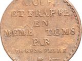 an old copper coin with the words new and old written on it