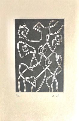 un dessin en noir et blanc d'un homme et d'une femme