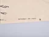 an envelope with a drawing of a bird sitting on top of a tree