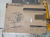 an image of a cardboard box with a drawing of a blower on it