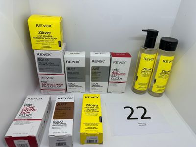 many boxes of hair products sitting on a table