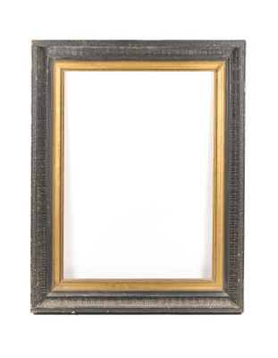 an old picture frame on a white background with a shadow
