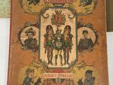 an old book with pictures of soldiers on it
