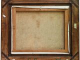an old picture frame with a picture of a cat on it