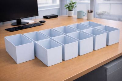 Lot de 10 casse en plastique pour document - Poids env.