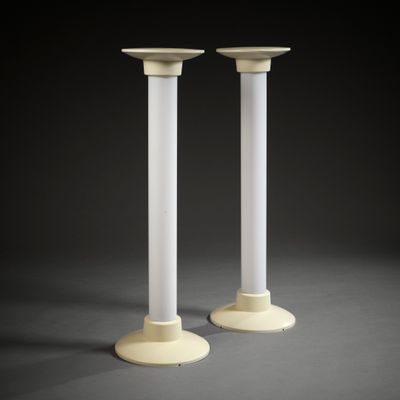 Paire de colonnes lumineuses en poly méthacrylate de méthyle…