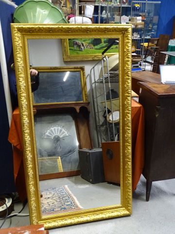 Miroir cadre bois doré 137 x 75