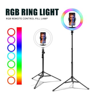 Anneau lumineux RVB avec télécommande et trépied