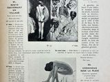an old book with a picture of a man bending over