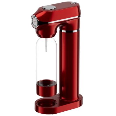 an image of a red coffee maker on a white background