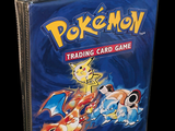 a pokemon trading card game in a case