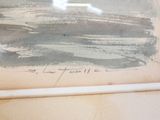 a picture of a painting on the wall of a bathroom