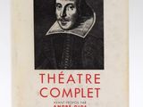 an old book with a black and white image of shakespeare