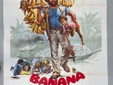 movie poster of a man carrying a bunch of bananas on his back