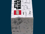 a box of lego star wars toys on a blue background