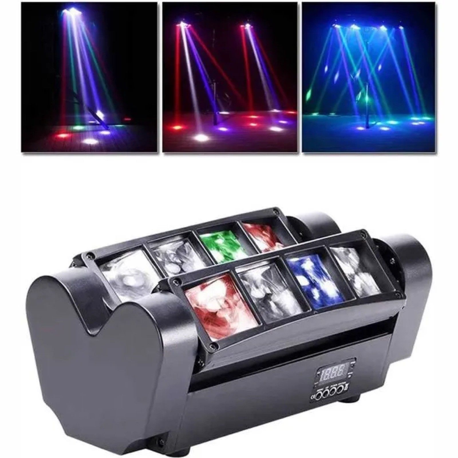 10798-583 / Lyre LED effet disco araignée 8 × 10 W - FOLAYA …