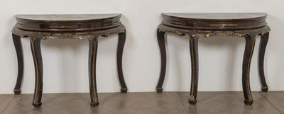 pair of french louis xv style side tables
