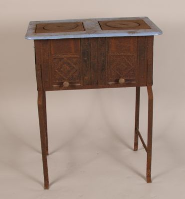 [ DIVERS ] Petit poêle dit Potager émaillé bleu - Photo 1