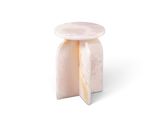 une photo d'une table d'appoint avec un plateau en marbre