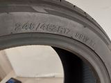 a close up of a tire with a tire tread on it