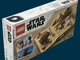 a box with a lego star wars vehicle inside of it