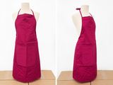 deux photos d'un tablier de femme posé sur un présentoir pour mannequin