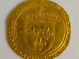 l'image d'une pièce d'or sur laquelle figurent des armoiries