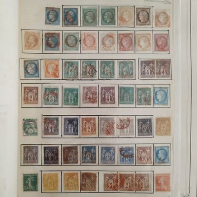 a picture of a book with a lot of stamps on it