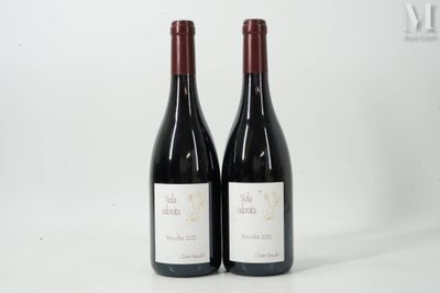 deux bouteilles de vin posées l'une à côté de l'autre sur une table