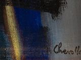 an image of a close up of a painting on a canvas